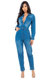 SEXY DENIM JUMPSUIT - 7 Semicolon Couture