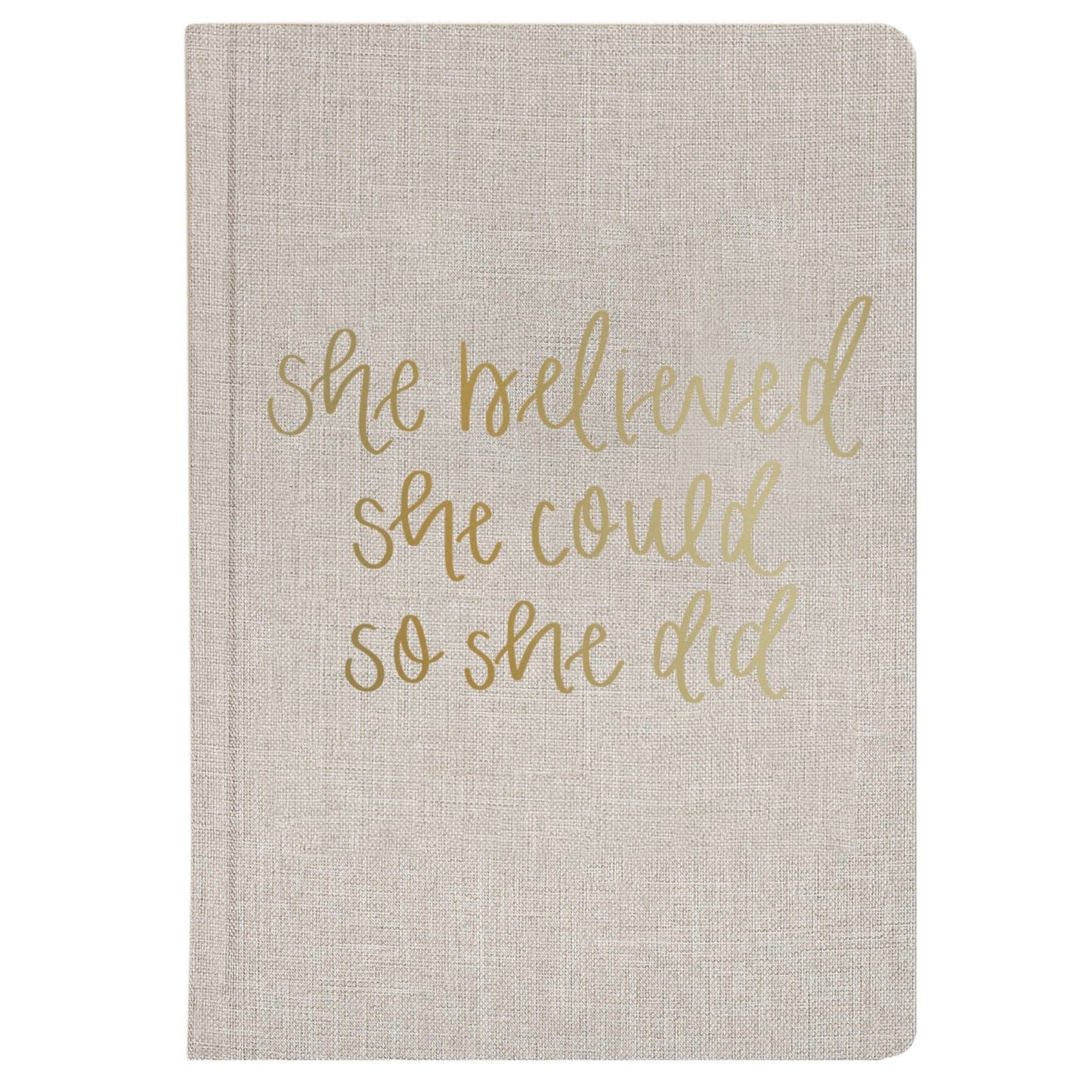 She Believed She Could Fabric Journal - Home Decor & Gifts - 7 Semicolon Couture