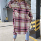 SINGLE - BREASTED PLAID SHACKET - 7 Semicolon Couture