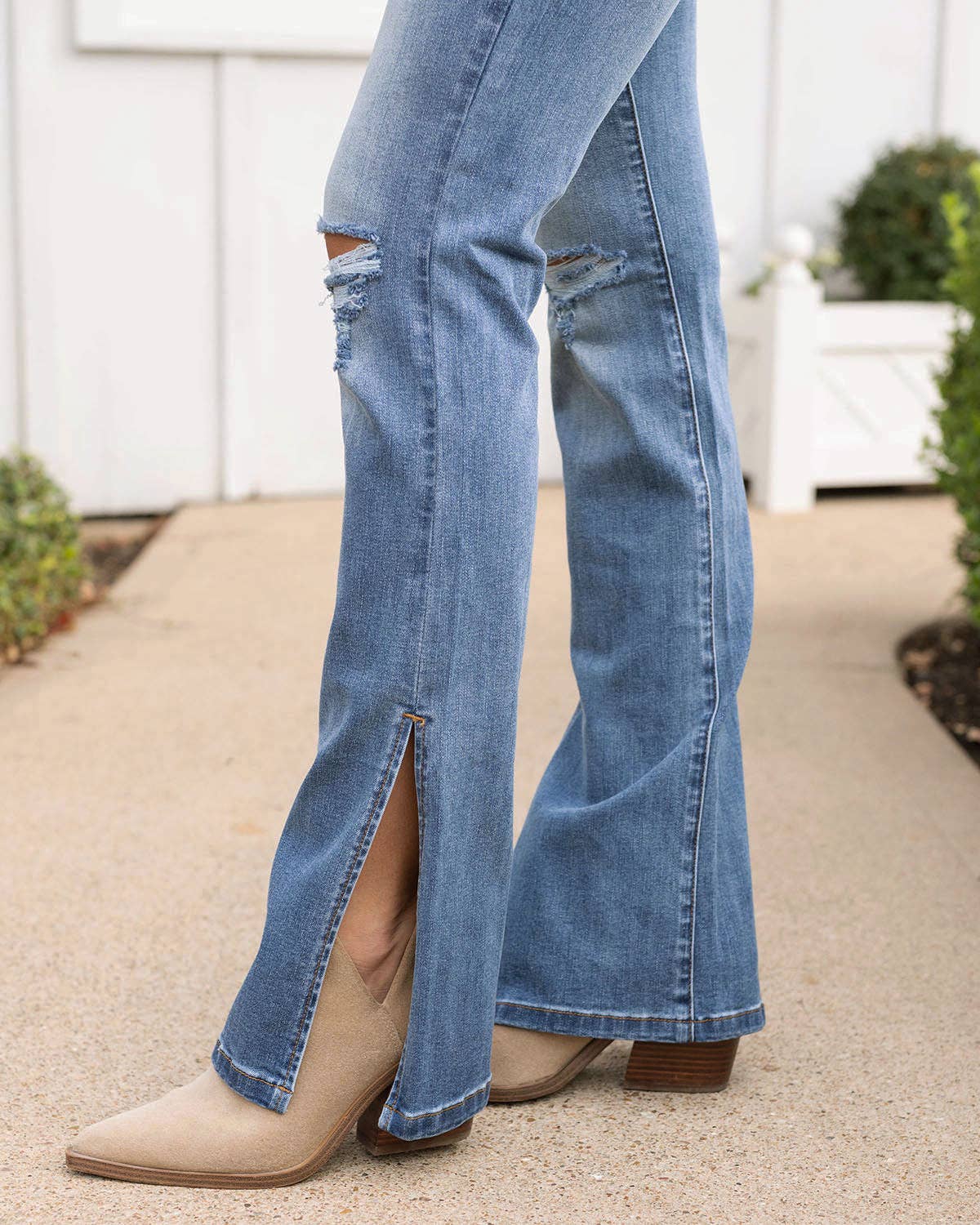 Split Flare Denim - 7 Semicolon Couture