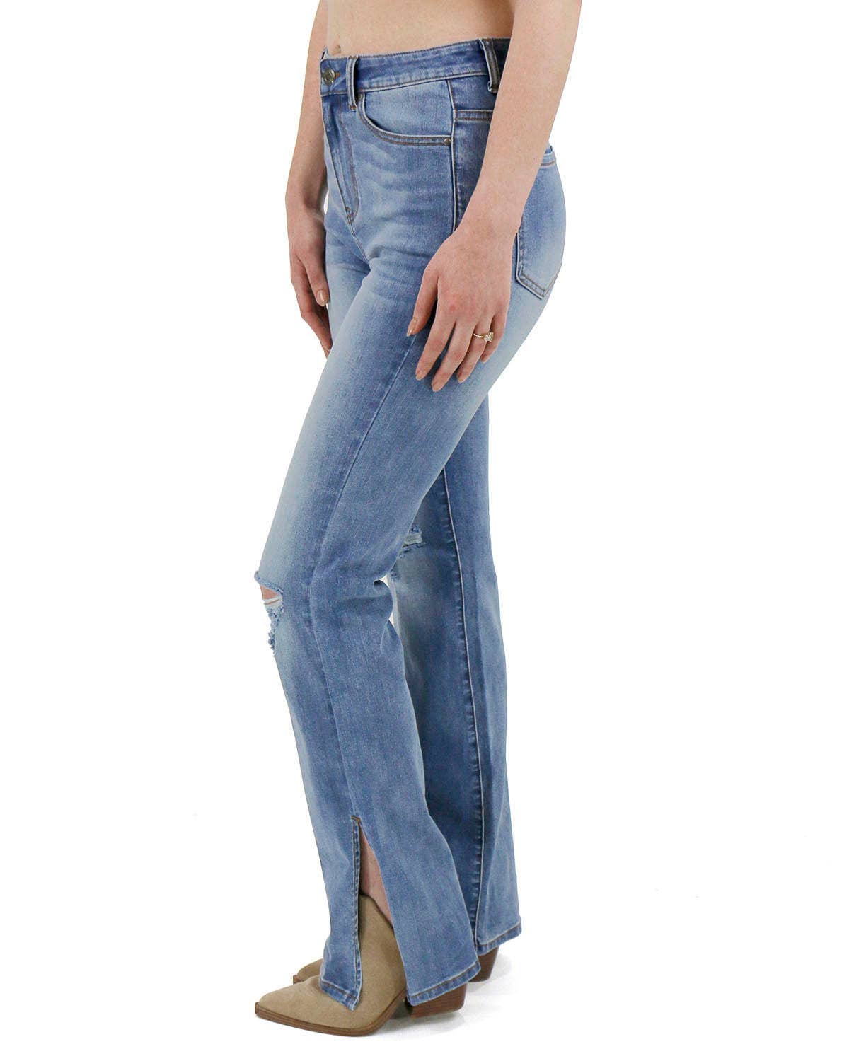 Split Flare Denim - 7 Semicolon Couture