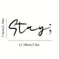 Stay Semi - Colon Decal Car Sticker - Black - 7 Semicolon Couture