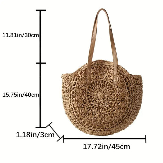 Straw Tote - 7 Semicolon Couture