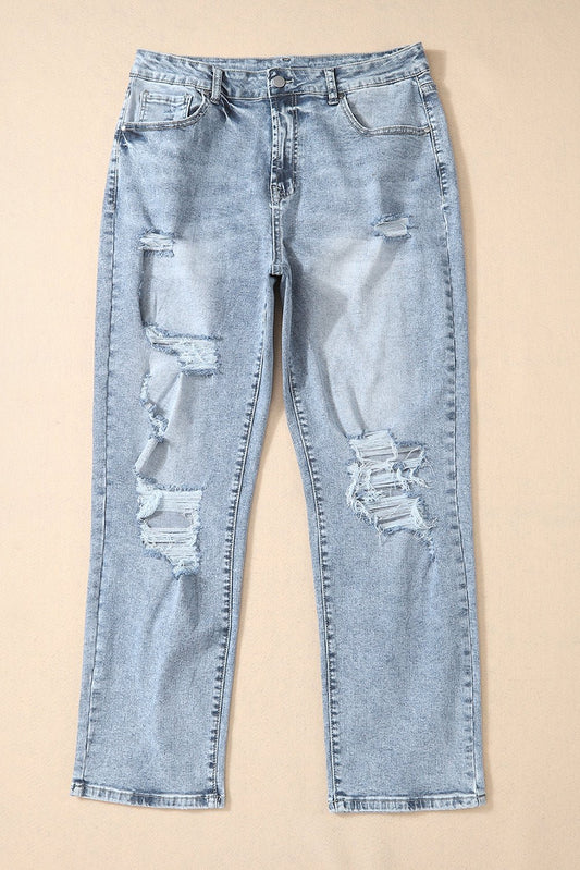 Urban Edge Distressed Jeans - 7 Semicolon Couture