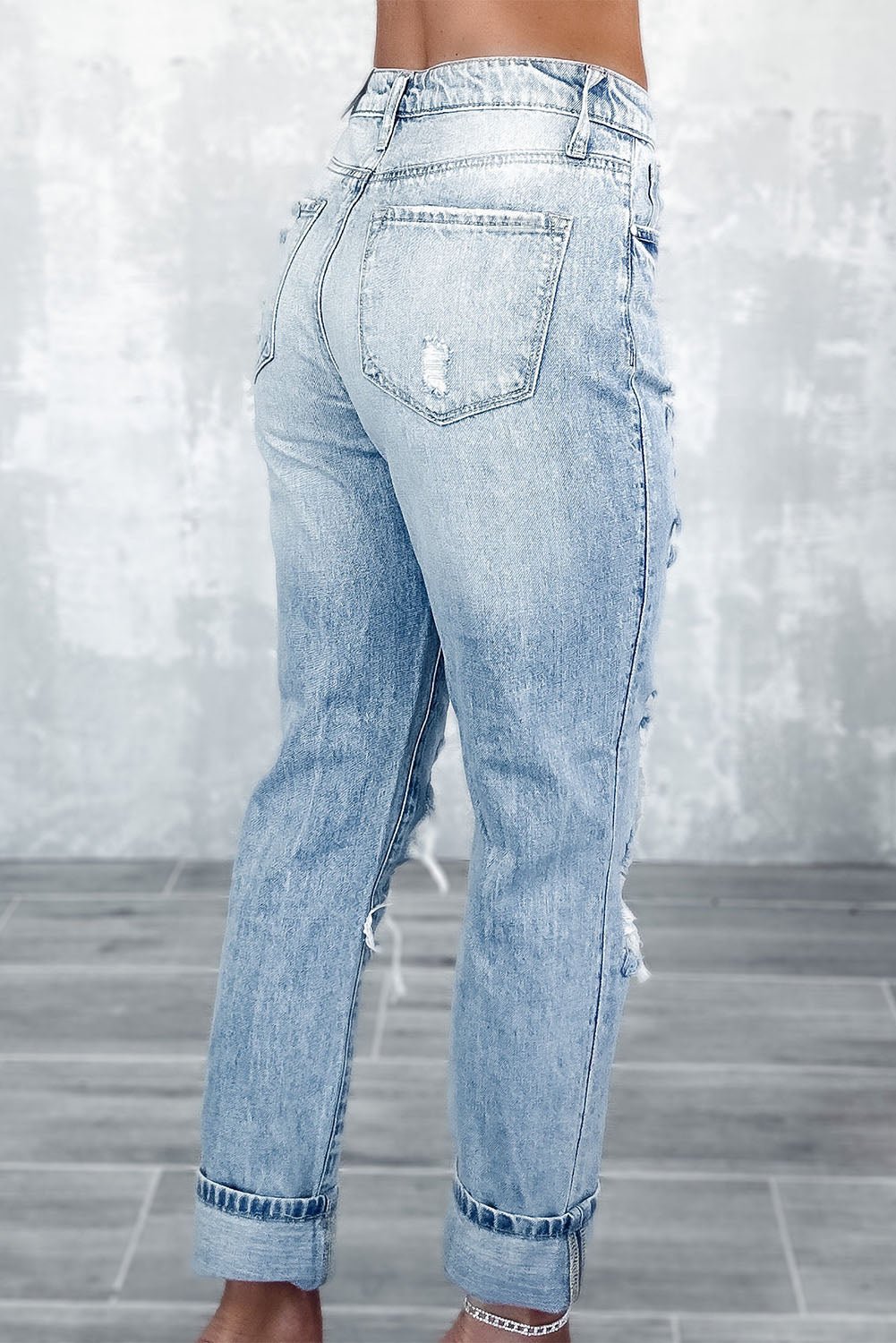 Urban Edge Distressed Jeans - 7 Semicolon Couture