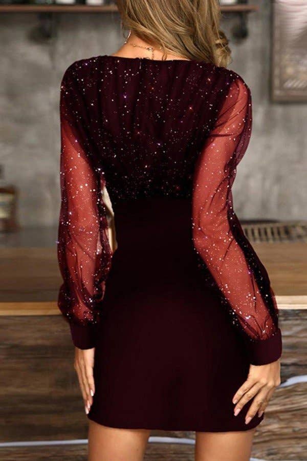 V - neck sequin dress - 7 Semicolon Couture