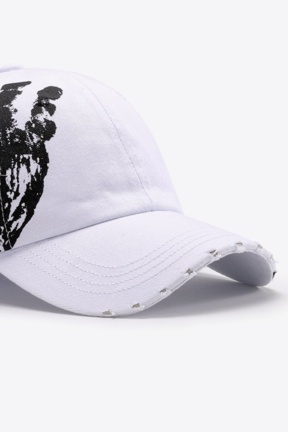 VIBRA Graphic Distressed Adjustable Baseball Cap - 7 Semicolon Couture