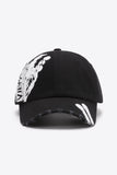 VIBRA Graphic Distressed Adjustable Baseball Cap - 7 Semicolon Couture