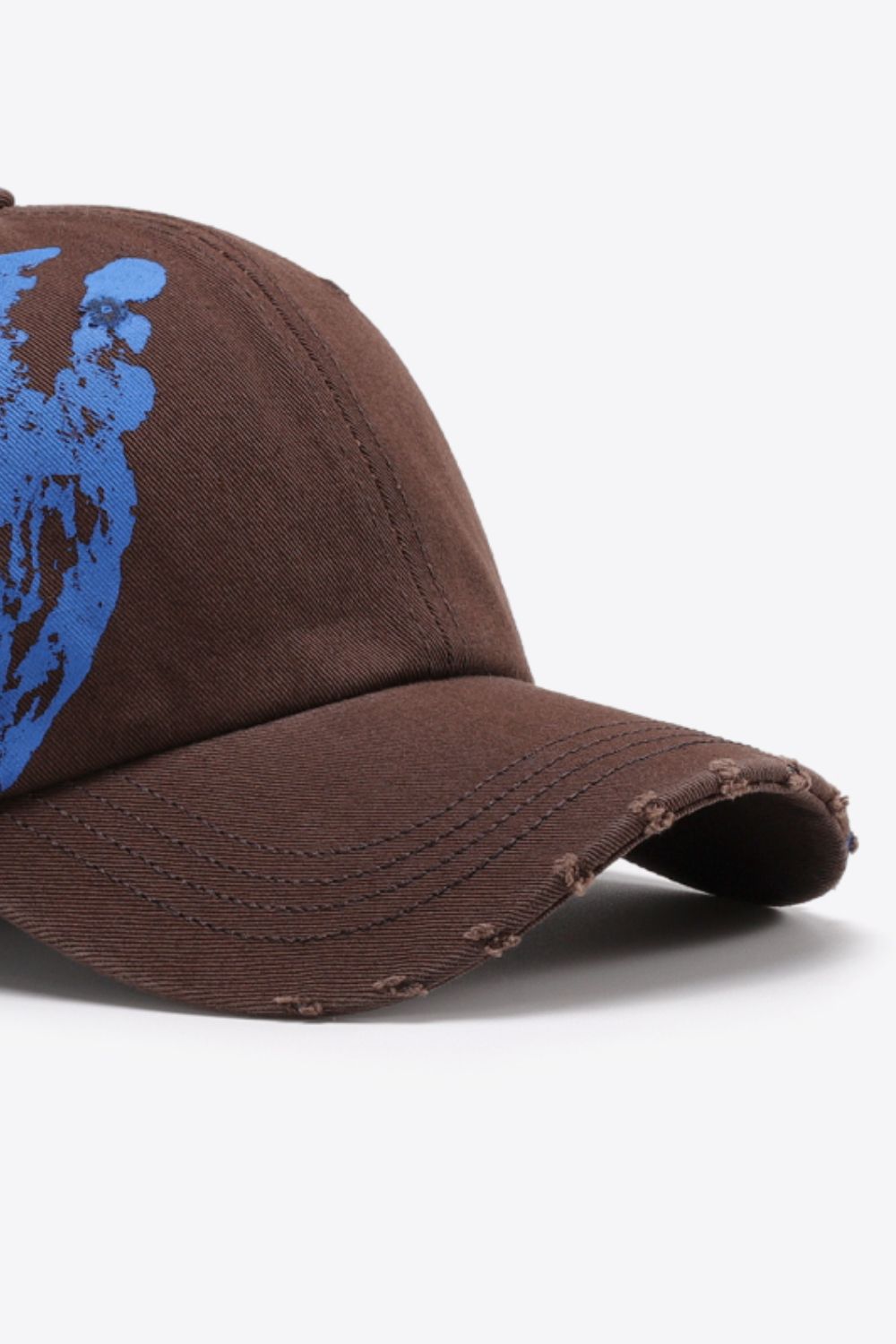 VIBRA Graphic Distressed Adjustable Baseball Cap - 7 Semicolon Couture