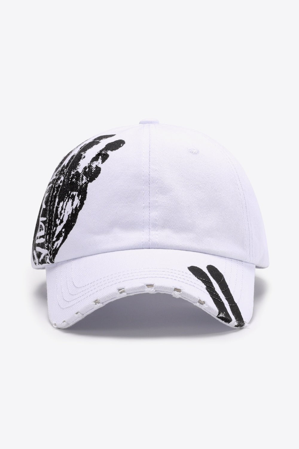 VIBRA Graphic Distressed Adjustable Baseball Cap - 7 Semicolon Couture