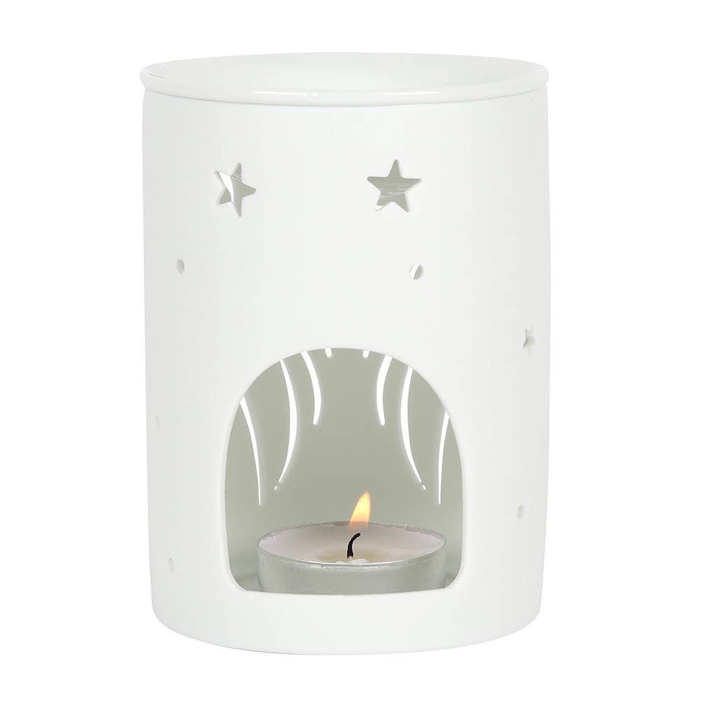 White Angel Wings Cut Out Oil Burner and Wax Warmer - 7 Semicolon Couture