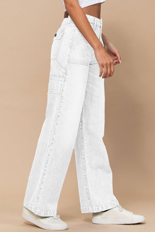 White High Waist Pants - 7 Semicolon Couture