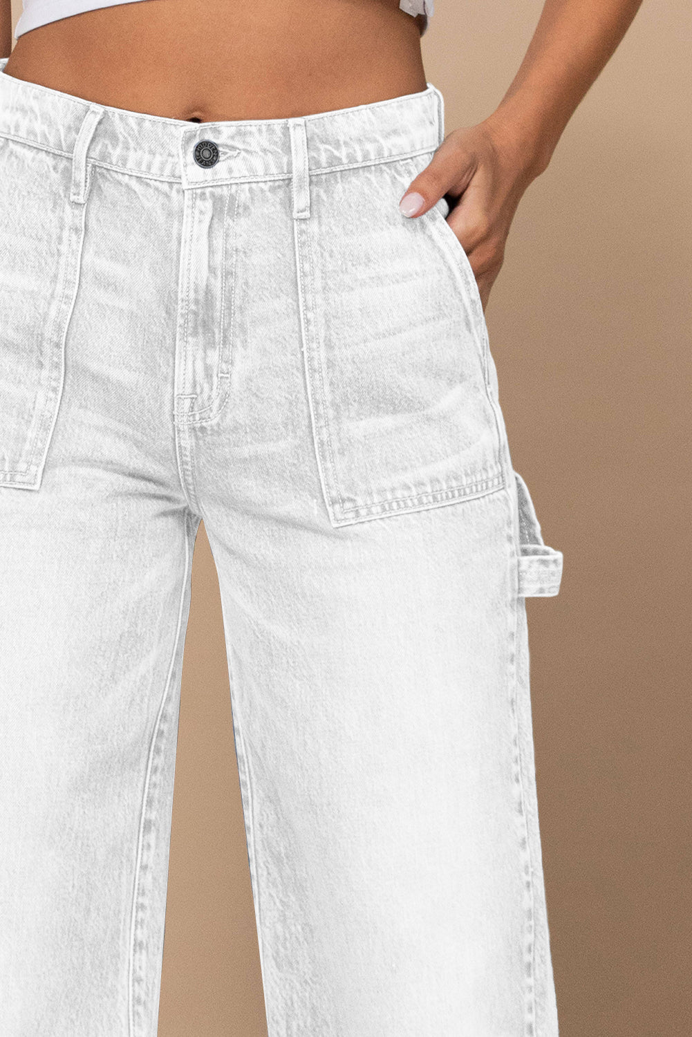 White High Waist Pants - 7 Semicolon Couture