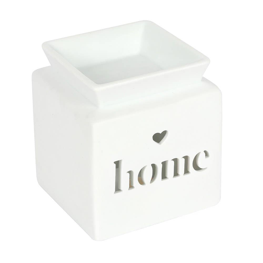 White Home Cut Out Oil Burner and Wax Warmer - 7 Semicolon Couture