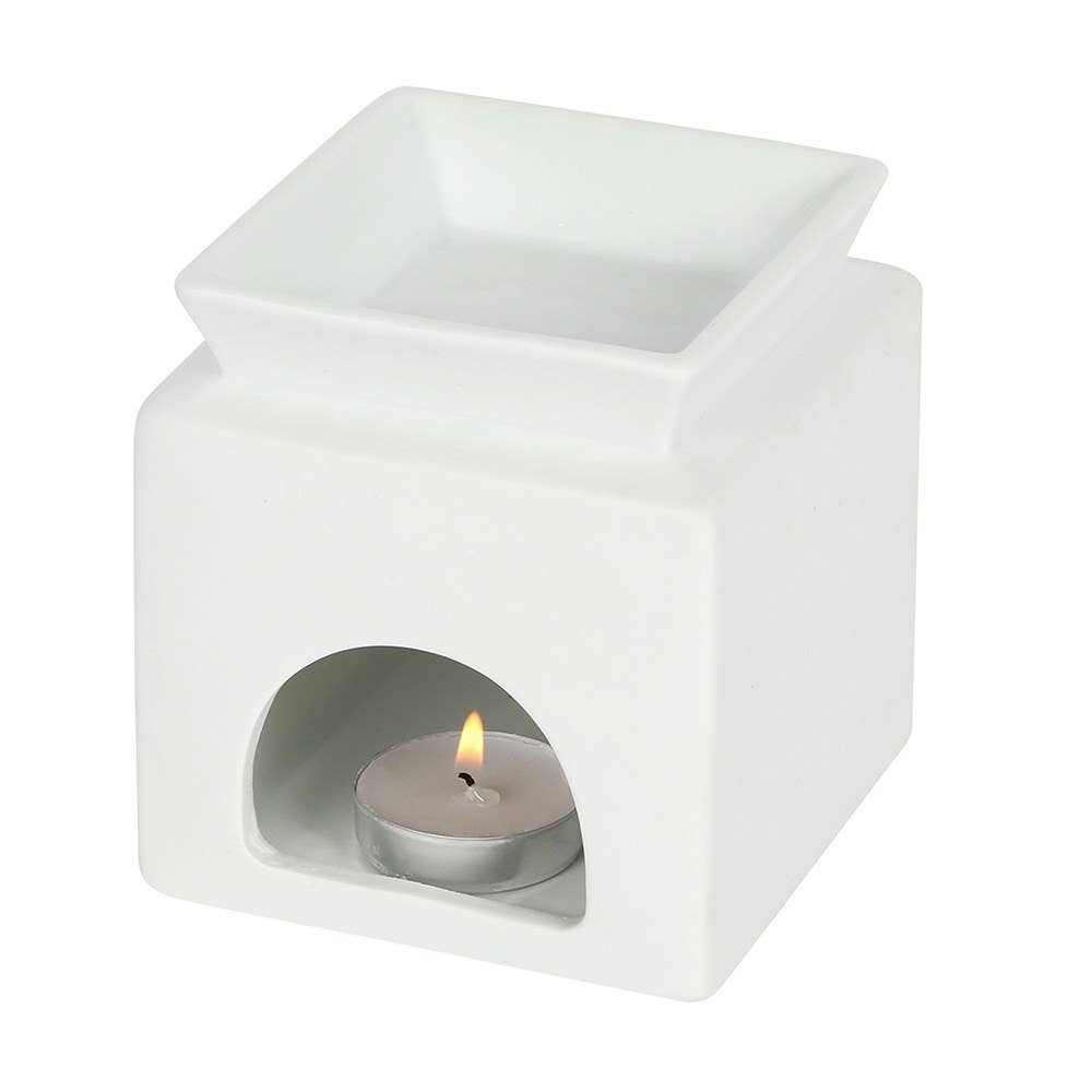 White Home Cut Out Oil Burner and Wax Warmer - 7 Semicolon Couture