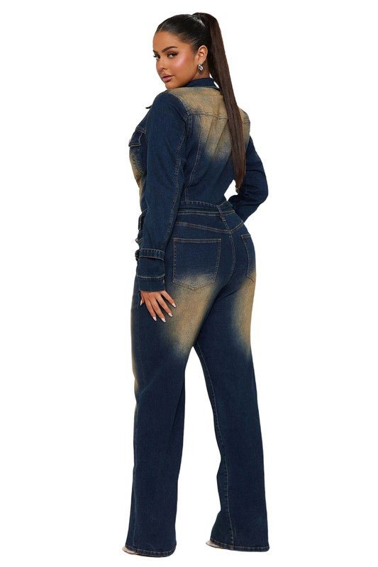 WOMEN DENIM SEXY JUMPSUIT - 7 Semicolon Couture