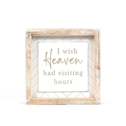 Wooden Framed Heaven Sign - 7 Semicolon Couture