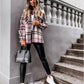 WOOLEN SHIRT LONG - SLEEVED PLAID COAT - 7 Semicolon Couture