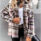 WOOLEN SHIRT LONG - SLEEVED PLAID COAT - 7 Semicolon Couture