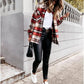 WOOLEN SHIRT LONG - SLEEVED PLAID COAT - 7 Semicolon Couture