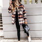 WOOLEN SHIRT LONG - SLEEVED PLAID COAT - 7 Semicolon Couture