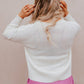 XOXO Round Neck Drop Shoulder Sweater - 7 Semicolon Couture