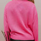 XOXO Round Neck Drop Shoulder Sweater - 7 Semicolon Couture