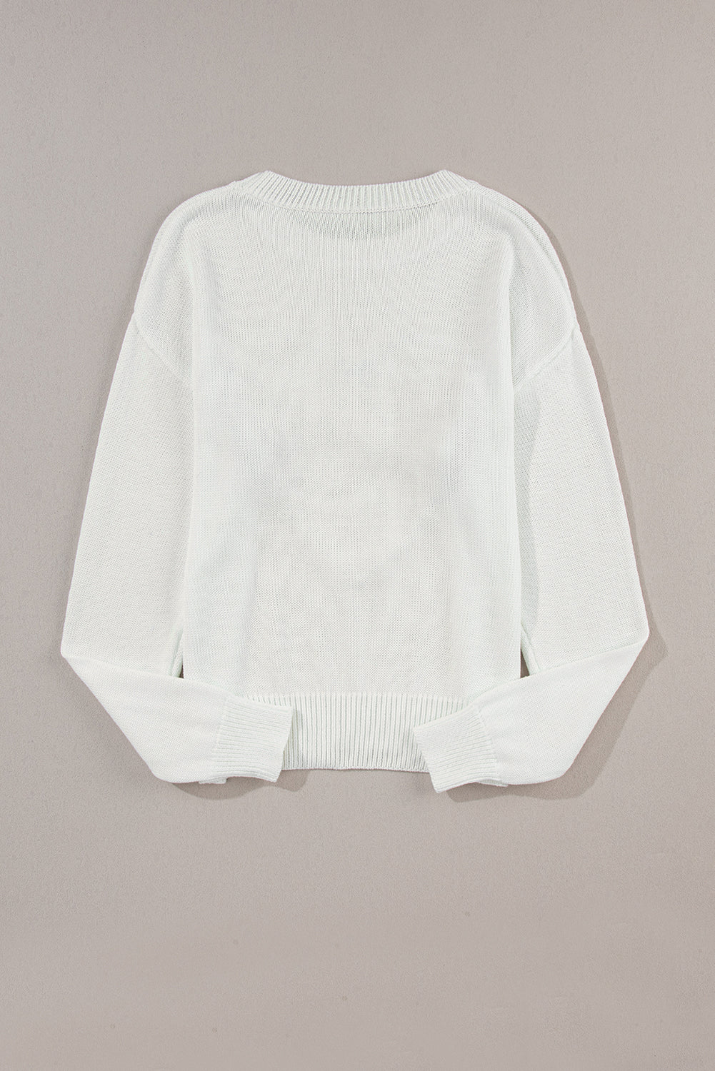 XOXO Round Neck Drop Shoulder Sweater - 7 Semicolon Couture