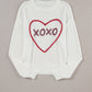 XOXO Round Neck Drop Shoulder Sweater - 7 Semicolon Couture