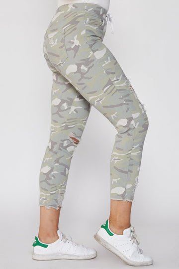 YMI - Distressed Denim Joggers - 7 Semicolon Couture