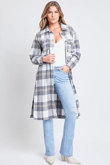 YMI - Plaid Shacket Duster - 7 Semicolon Couture