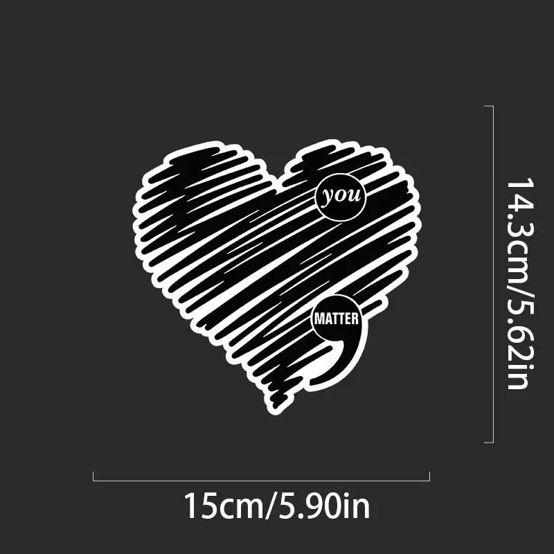 You Matter Heart Semicolon Decal - 7 Semicolon Couture