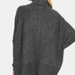 Zenana Full Size Brushed Melange Hacci Turtleneck Sweater - 7 Semicolon Couture