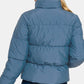 Zenana Zip Up Turtleneck Puffer Jacket with Pockets - 7 Semicolon Couture